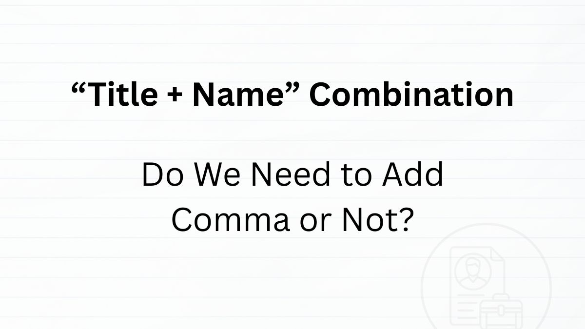 Grammar example showing when not to use a comma before “and.” The sentence “I have a dog and always take him for a walk every morning.” appears with the word “and” underlined and an arrow pointing from the note “No need to place a comma!!”